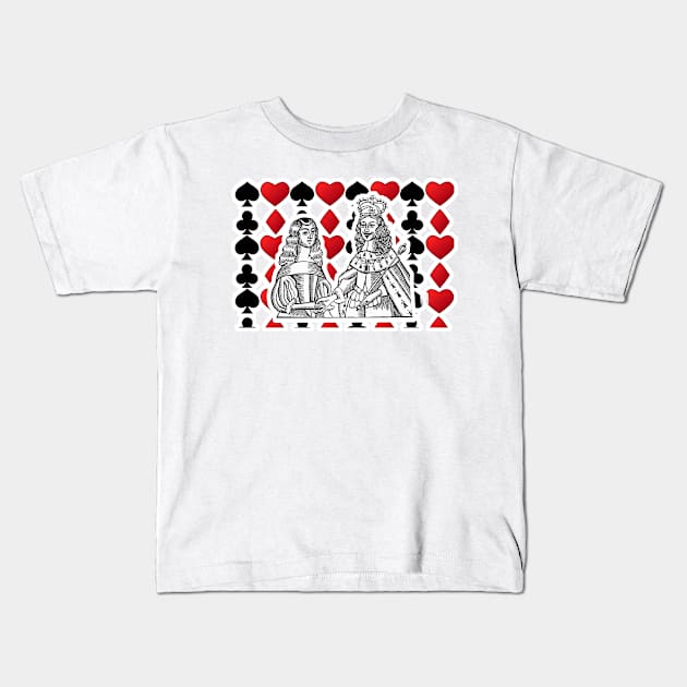 Deck of Love - Royal Wedding Kids T-Shirt by Marccelus